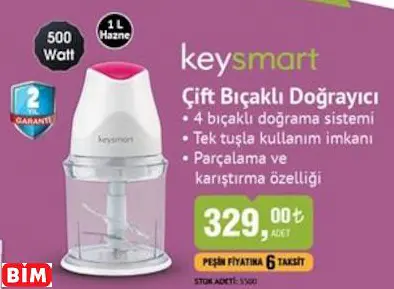 KEYSMART ÇİFT BIÇAKLI DOĞRAYICI